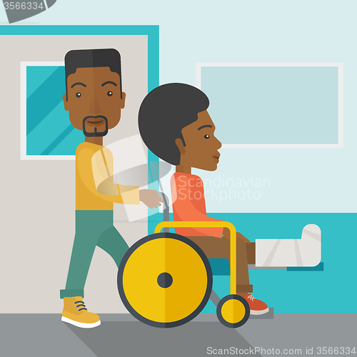 Image of Patient in wheelchair.