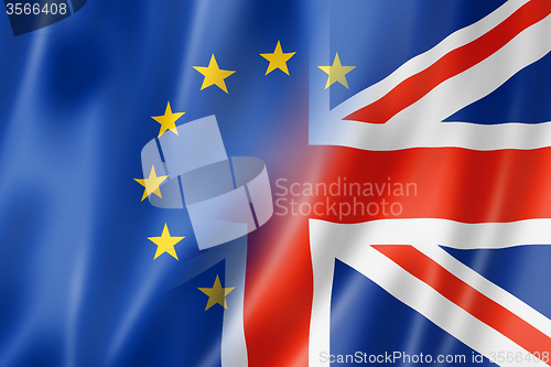 Image of Europe and UK flag