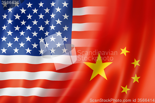 Image of USA and China flag