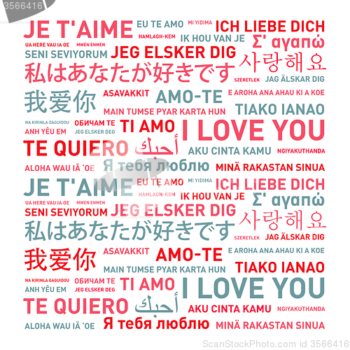 Image of Love message card from the world
