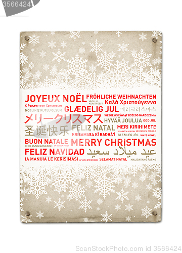 Image of Merry christmas vintage poster from the world