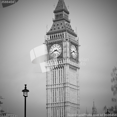 Image of london big ben and historical old construction england  aged cit