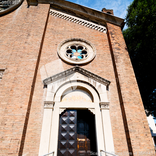 Image of building old architecture in italy europe milan religion       a