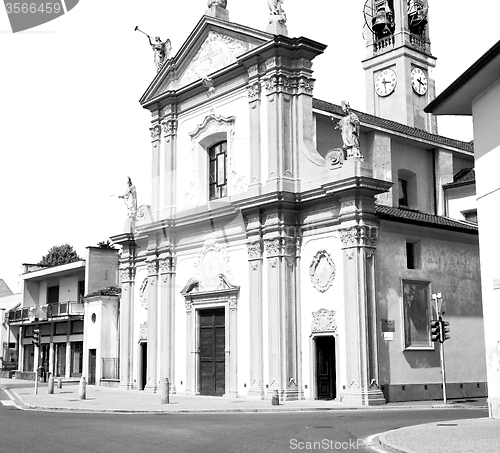 Image of medieval old architecture in italy europe milan religion       a