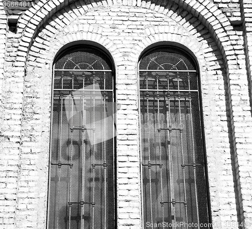 Image of antique contruction in italy europe marble and rose window the w