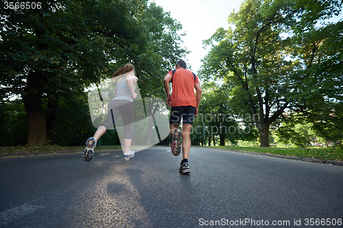 Image of couple jogging