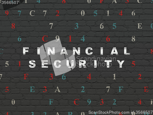 Image of Security concept: Financial Security on wall background