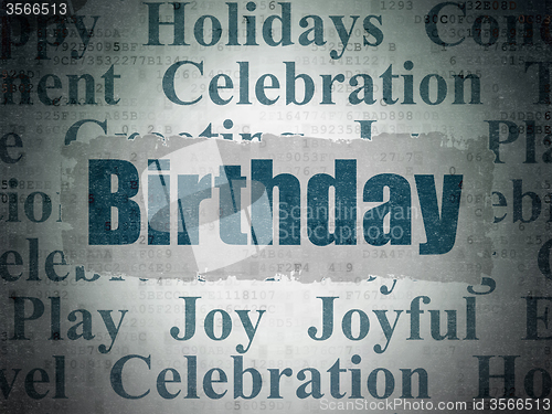 Image of Holiday concept: Birthday on Digital Paper background