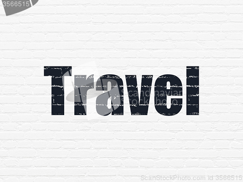 Image of Entertainment, concept: Travel on wall background