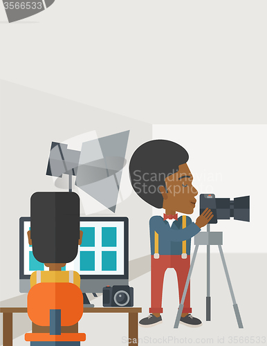 Image of Photographers in studio.