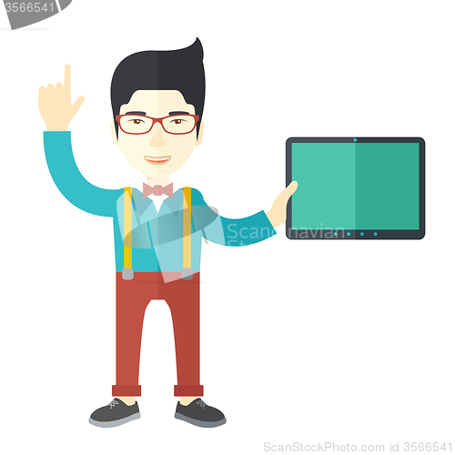 Image of Doctor with tablet.