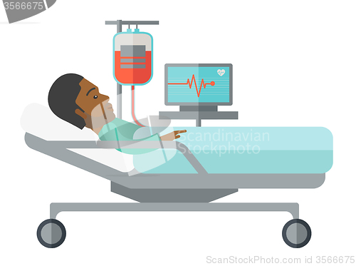 Image of Patient lying in bed.