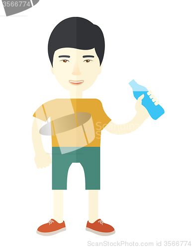 Image of Man drinking water.