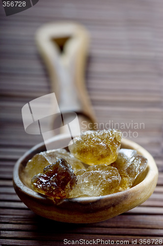 Image of brown rock candy sugar