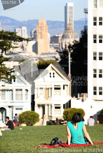 Image of Alamo park in San Francisco