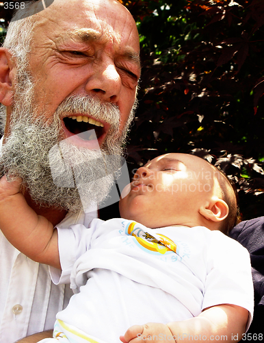 Image of pinching grandpa