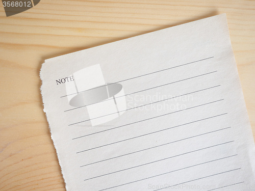 Image of Blank note book page