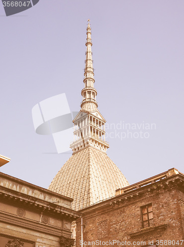 Image of Retro looking Mole Antonelliana Turin