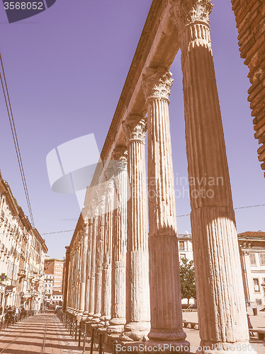 Image of Retro looking Colonne di San Lorenzo Milan