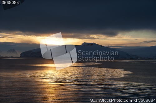 Image of Sunset in Antarctica