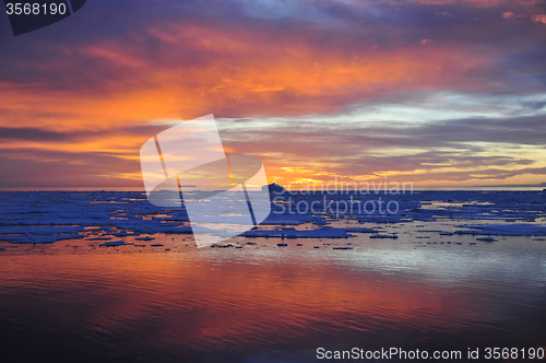 Image of Sunset in Antarctica