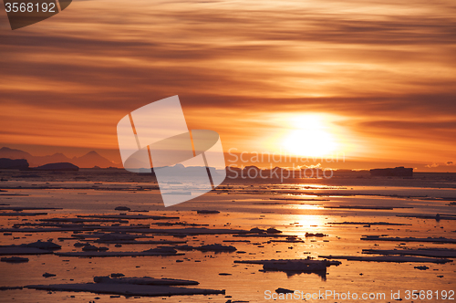 Image of Sunset in Antarctica