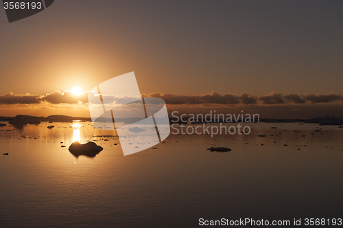 Image of Sunset in Antarctica