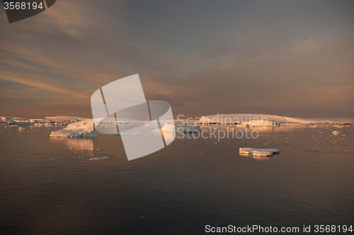 Image of Sunset in Antarctica