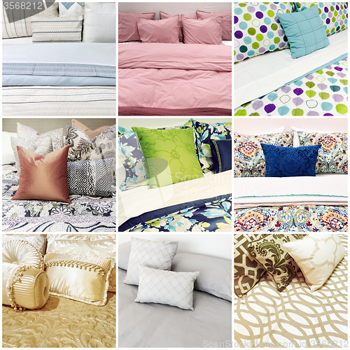 Image of Beds with different styles of bedclothes