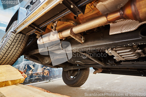 Image of View from the bottom of a car