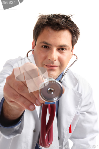 Image of Medical examination checkup  - doctor with stethoscope