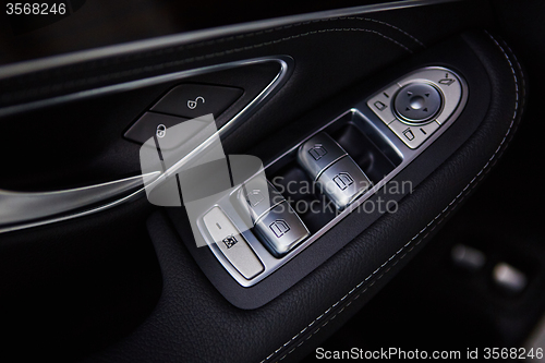 Image of Luxury car interior details.