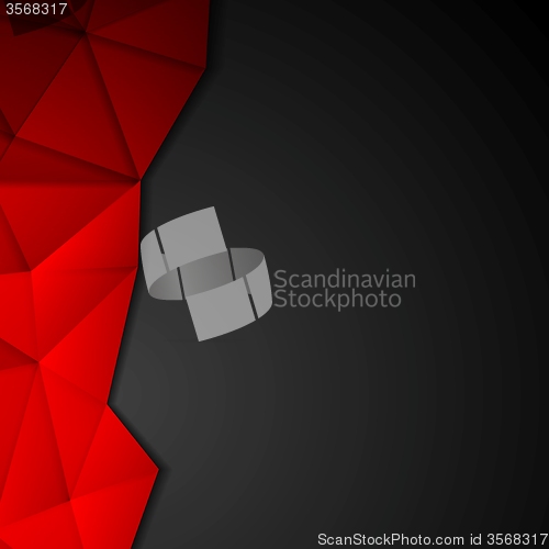 Image of Dark abstract tech polygonal vector design