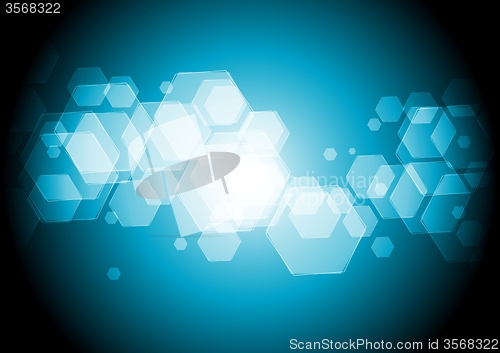 Image of Bright blue geometric background