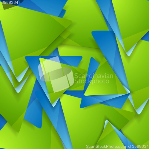 Image of Tech geometric background. Triangles pattern