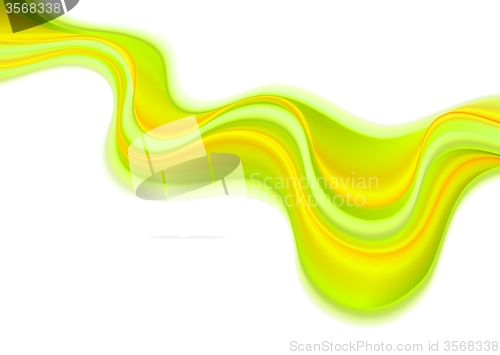 Image of Green yellow wavy art background