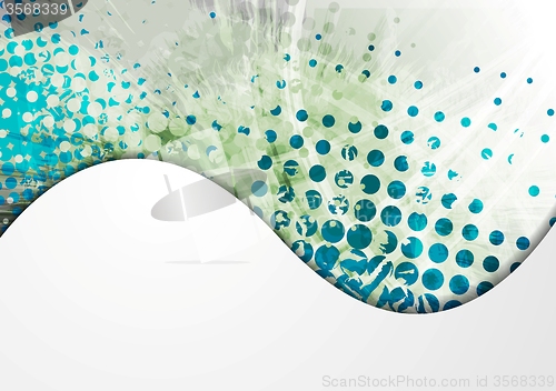 Image of Grunge abstract wavy vector design