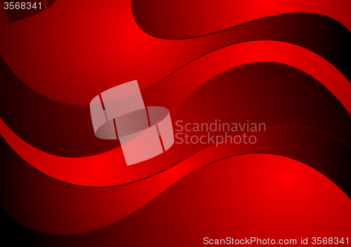 Image of Dark red waves corporate design