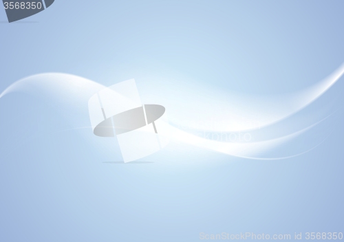 Image of Light blue abstract waves vector background