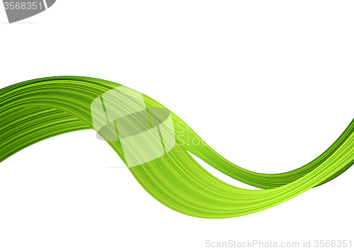 Image of Green striped abstract wave