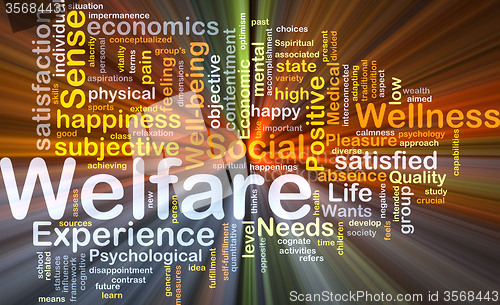 Image of Welfare background concept glowing