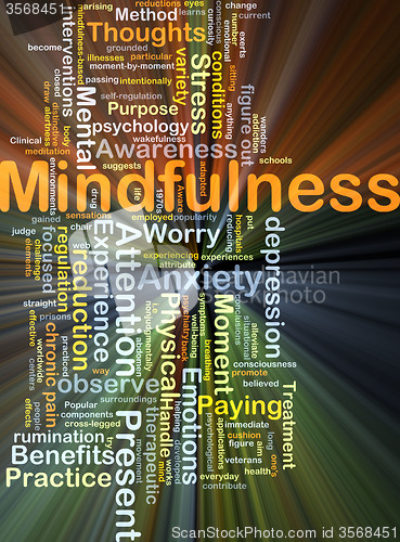 Image of Mindfulness background concept glowing