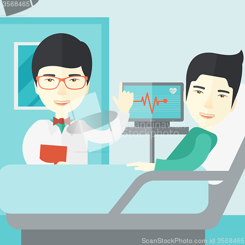 Image of Doctor visiting patient.