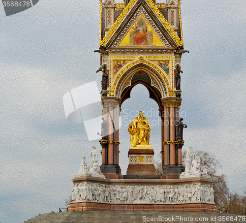 Image of albert monument in london england kingdome and old construction