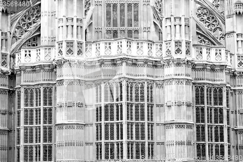 Image of old in london  historical    parliament glass  window    structu