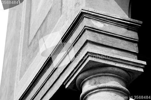 Image of abstract old column in the  country  of europe italy and marble 