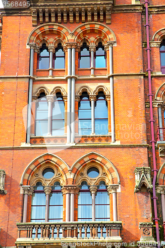 Image of old    in london england windows and   wall