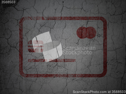 Image of Money concept: Credit Card on grunge wall background