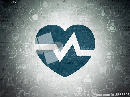 Image of Medicine concept: Heart on Digital Paper background