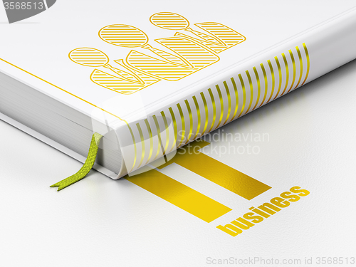 Image of Business concept: book Business People, IT Business on white background